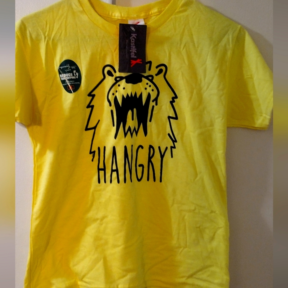 Hanes yellow boys tshirt